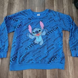 Disneys Lilo & Stitch Pullover Sweatshirt Blue Size L